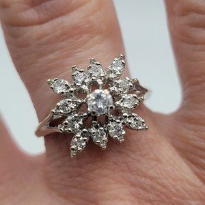 14K White Gold half carat Diamond Ring!